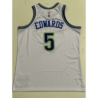 Maglia NBA 5 Edwards Minnesota Timberwolves 2023-24 Bianco