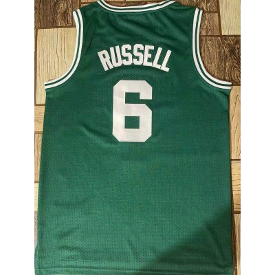 Maglia #6 Bill Russell 1962-63 Celtics Vintage Verde