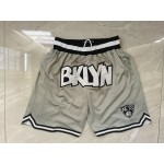 Pantaloncini NBA Brooklyn Nets just don Grigio