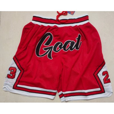 Pantaloncini NBA Chicago Bulls 23 Goat bulls just don Rosso