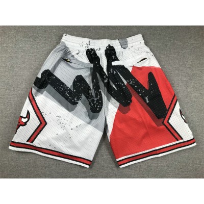 Pantaloncini NBA Chicago Bulls Just don Bianco Rosso Nero