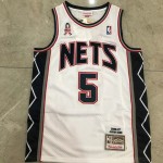 Maglia NBA Jason Kidd 5 New Nets 2006-07 Hardwood Classics Bianco