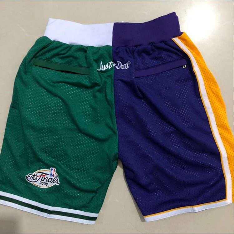 Pantaloncini NBA Lakers vs Celtics Split Just don