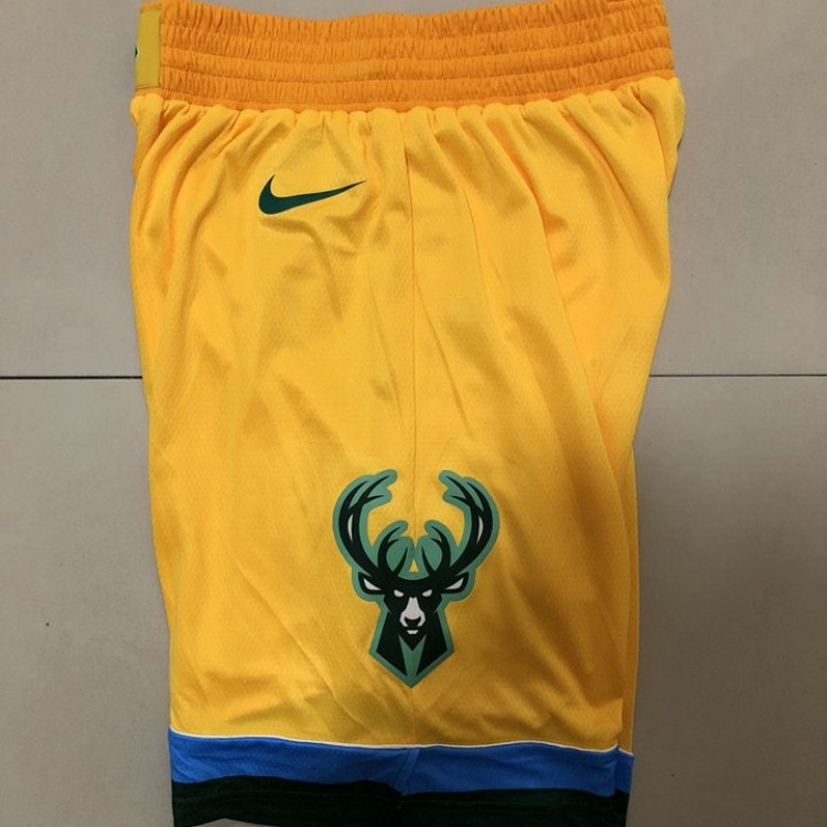 Pantaloncini NBA Milwaukee Bucks 2019 city Giallo