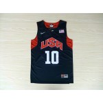 Maglia Nike 10 Kobe Bryant 2012 Team USA Olympics Blu