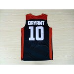 Maglia Nike 10 Kobe Bryant 2012 Team USA Olympics Blu