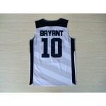 Maglia Nike 10 Kobe Bryant 2012 Team USA Olympics Bianco