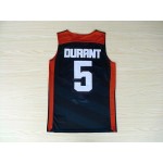 Maglia Nike 2012 Olympics Team USA 5 Kevin Durant Basketball Blu