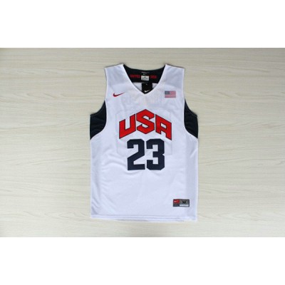 Maglia Nike 23 Irving 2012 Team USA Olympics Bianco