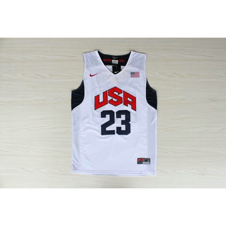 Maglia Nike 23 Irving 2012 Team USA Olympics Bianco