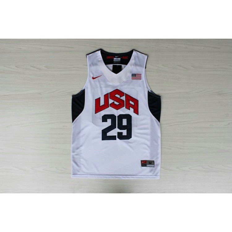 Maglia Nike 29 George 2012 Team USA Olympics Bianco