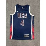 Maglia Nike Stephen Curry 4 Blu Navy USA Basketball 2024 Swingman Player Uomo