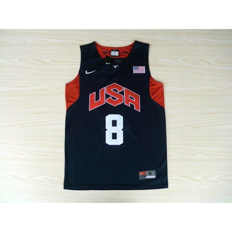 Maglia Nike Team 2012 USA Olympic Deron Williams 8 Basketball Team Blu