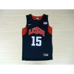 Maglia Nike Team USA Basketball 2012 London Olympics Carmelo Anthony 15 Blu