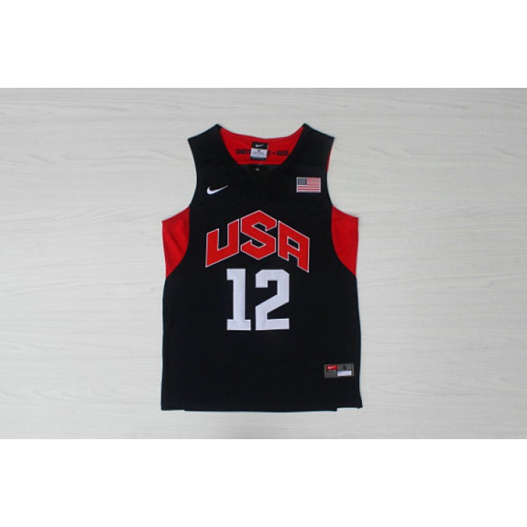 Maglia Nike Team USA Basketball 2012 London Olympics James Harden 12 Blu