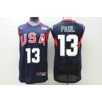 Maglia Nike USA Olympic Basketball Team Chris Paul 13 Blu