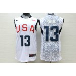 Maglia Nike USA Olympic Basketball Team Chris Paul 13 Bianco