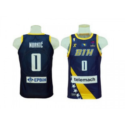 Nurkic Azul 0 Bosnia and Herzegovina 22-23 Away Maglia Blu Navy Uomo