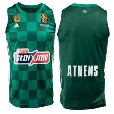 Panathinaikos 2022-23 Home Basketball Maglia Verde Uomo