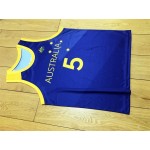 Patty Mills 5 Australian Basketball Maglia Printed Blu Uomo