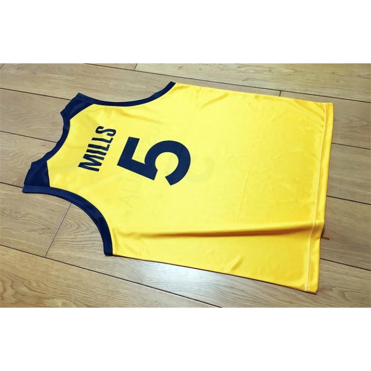 Patty Mills 5 Australian Basketball Maglia Printed Giallo Uomo