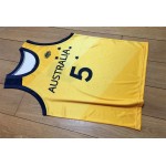 Patty Mills 5 Australian Basketball Maglia Printed Giallo Uomo