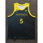 Patty Mills 5 Team 2022 Australia Basketball Maglia Blu Navy Uomo