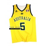 Patty Mills 5 Team Australia Basketball Maglia Giallo Uomo