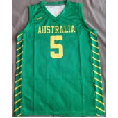 Patty Mills 5 Team Australia Basketball Maglia Verde Uomo