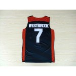 Maglia Russell Westbrook Nike Team USA 7 Olympic Basketball Blu