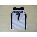 Maglia Russell Westbrook Nike Team USA 7 Olympic Basketball Bianco