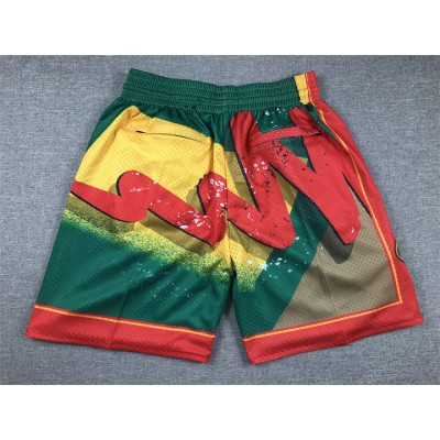 Maglia NBA Seattle Supersonics Just don Pantaloncini Rosso Giallo