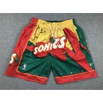 Maglia NBA Seattle Supersonics Just don Pantaloncini Rosso Giallo