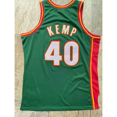 Maglia NBA Shawn Kemp 40 Seattle SuperSonics 1995-96 SwingmanVerde