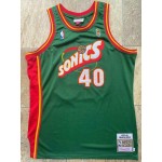 Maglia NBA Shawn Kemp 40 Seattle SuperSonics 1995-96 SwingmanVerde