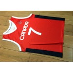 Steve Nash 7 Team Canada Basketball Maglias Bianco Rosso Uomo