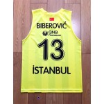 Maglia Tarik Biberovic 13 Fenerbahce Basketball Giallo Uomo