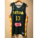 Throwback Sarunas Jasikevicius 13 Team Lietuva Basketball Maglia Uomo