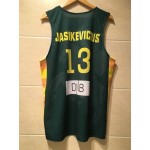 Throwback Sarunas Jasikevicius 13 Team Lietuva Basketball Maglia Uomo