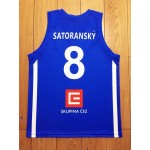 Tomas Satoransky 8 FIBA World Cup 2019 Team Czech Basketball Maglia Blu Uomo