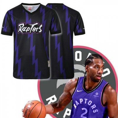 Maglia Toronto Raptors Mitchell & Ness Manica Corta basketball Ricamato