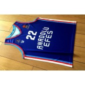 Maglia Vasilije Micic Nr. 22 Anadolu Efes Istanbul Euroleague Home Blu Uomo