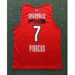 Maglia Vassilis Spanoulis 7 Olympiacos Piraeus Retro Basketball Uomo