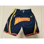 Maglia NBA Warriors Pantaloncini Blu con tasche Stampato